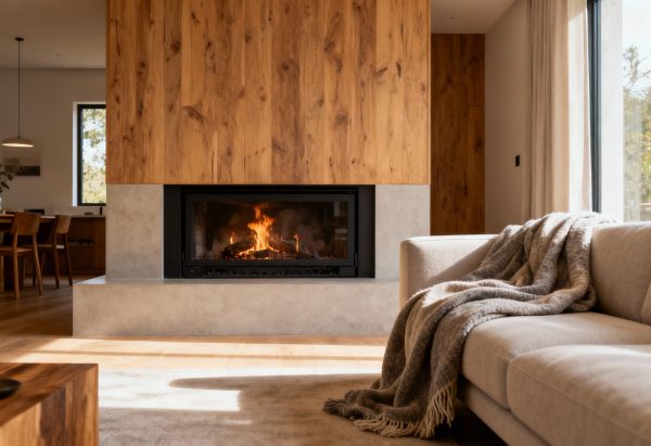 Современные камины в дизайне гостиной: биокамины, электрические и газовые решения